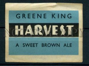 500575 Greene King Harvest ADVERTISING Vintage match label