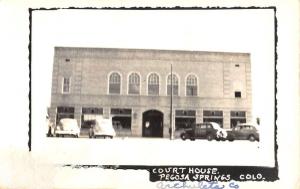 Pegosa Springs Colorado Court House Real Photo Antique Postcard K30654