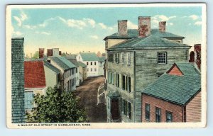 MARBLEHEAD, MA ~ Quaint Old STREET SCENE  c1910s  Essex County Postcard