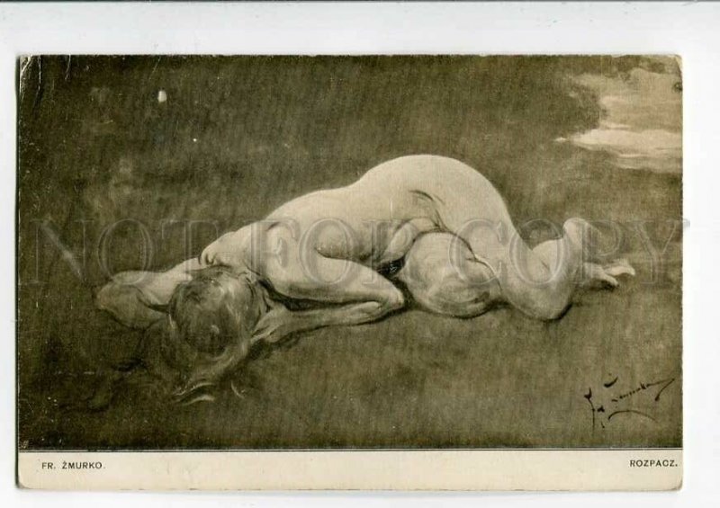 3084679 NUDE Woman NYMPH by ZMURKO vintage Art Nouveau PC