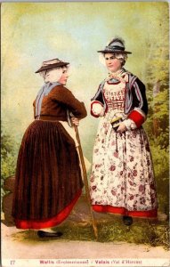 Women In Taditional Costume Valais Switzerland