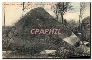 Postcard Old Saint Sever Curious shaped granite block Cone said sugar loaf in...