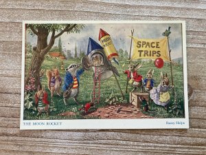 The Moon Rocket, 278, Racey Helps, The Medici Society, Britain, Vintage Postcard