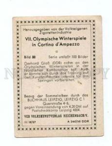 166958 VII Olympic GERHARD GLASS cross skiing CIGARETTE card