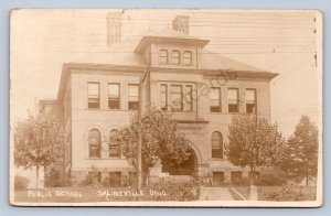 J87/ Salineville Ohio RPPC Postcard c1910 Columbiana Public School 1308