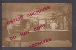 Davenport IOWA? RPPC c1910 INTERIOR BUTCHER SHOP Calendar J.W. GOSS & CO LUMBER