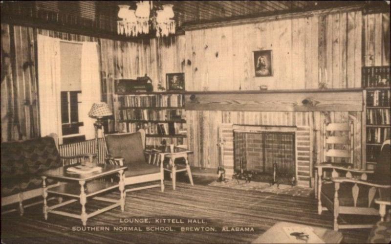 Brewton AL Southern Normal School Kittell Hall Lounge Postcard