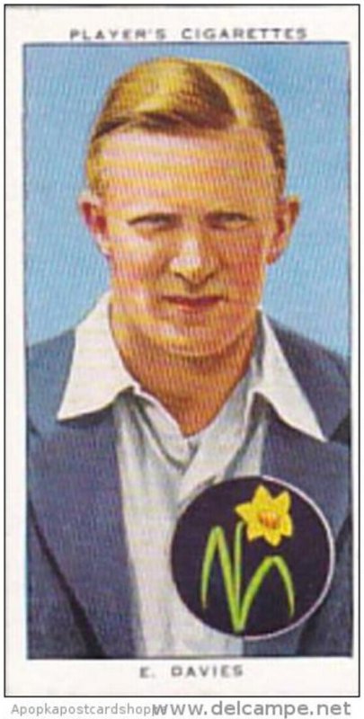 Player Cigarette Card Cricketers 1938 No 6 E Davies Glamorgan