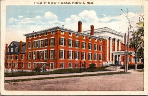 House of Mercy Hospital, Pittsfield MA Vintage Postcard S42