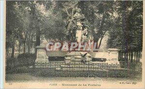 Old Postcard Paris Fountain Monument