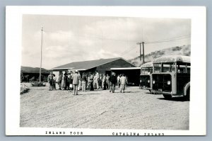 CATALINA ISLAND CA INLAND TOUR VINTAGE REAL PHOTO POSTCARD RPPC