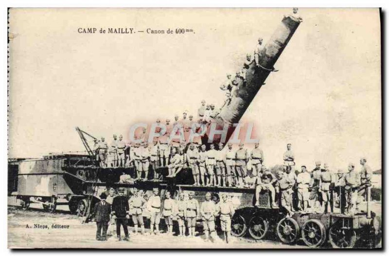 Old Postcard Army Camp mailly Canon 400mm