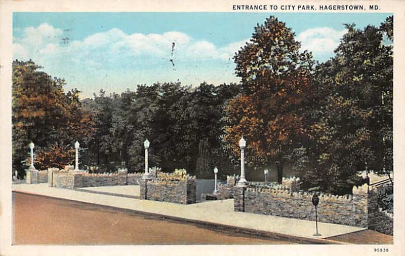 Entrance to City Park Hagerstown, Maryland MD s 
