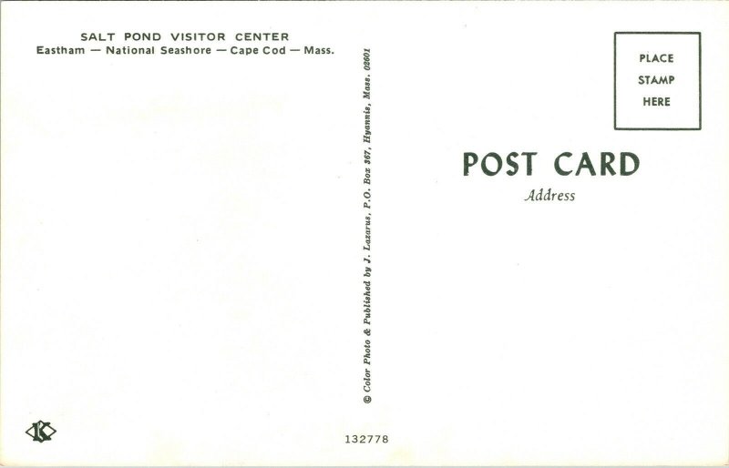 Salt Pond Visitor Center Eastham National Seashore Cape Cod MA VTG Postcard UNP 