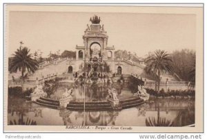 Gran Cascada Fountain, Parque, Barcelona, Cataluna, Spain