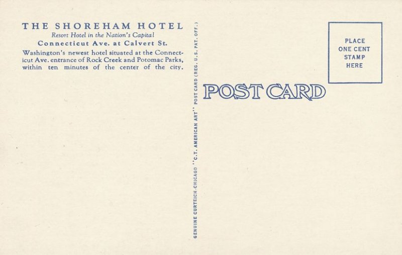 Shoreham Hotel, Washington, DC - Linen