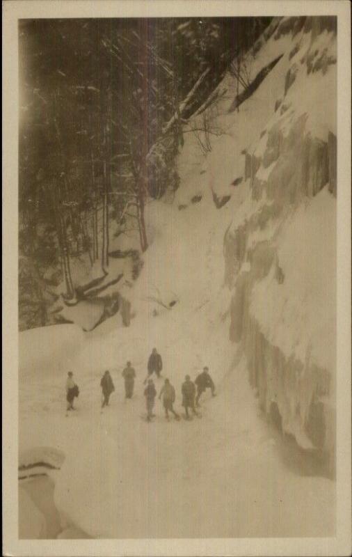 Littleton NH Skiing c1920 Real Photo Postcard