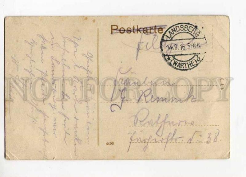 271306 POLAND Gorzow Wielkopolski LANDSBERG a.W 1916 year RPPC