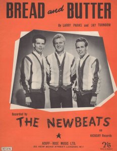 Bread And Butter The Newbeats Rare Cover Hickory Vinyl Sheet Music