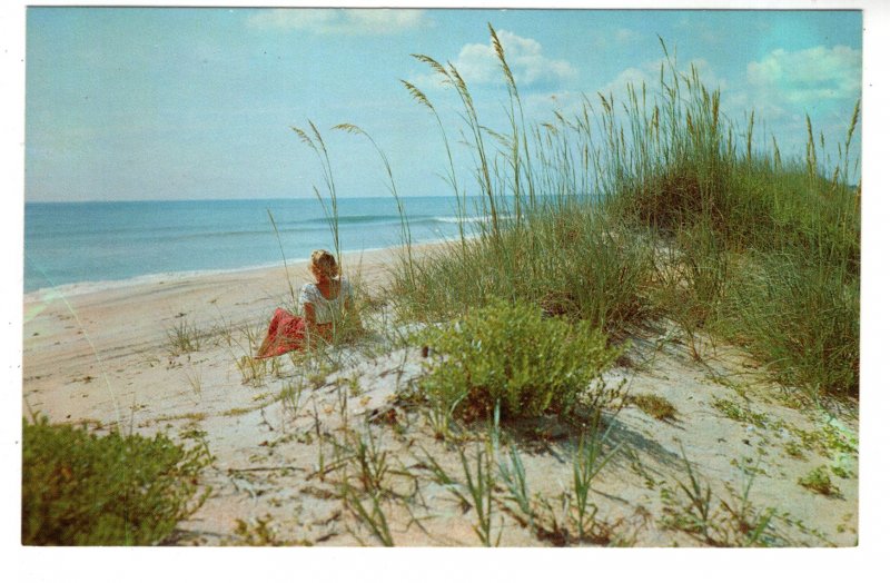 Woman Sitting, Beautiful Sandy Beaches, Florida