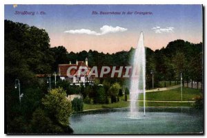 Old Postcard Strasburg Ets Banerahaus in der Orangerie