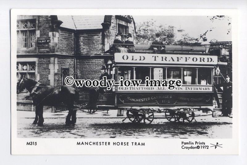 pp2148 - Lancs - Manchester Horse Tram / Old Trafford - Pamlin postcard