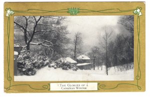 The Glories of a Canadian Winter, Montreal Standard Christmas Greeting Postcard