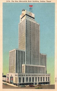 Vintage Postcard New Mercantile Bank Building Historical Landmark Dallas Texas