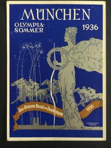 Come Nuovo 1936 Munich Germania Estate Olimpiadi Immagine Cartolina