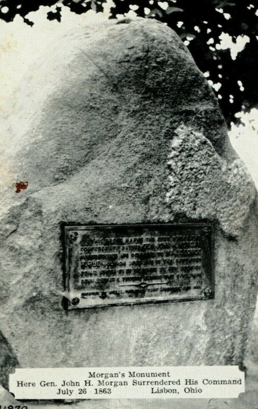 Vintage General John H. Morgan Monument Cival War, Lisbon, OH P167 