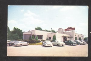 DYER INDIANA TEIBEL'S RESTAURANT VINTAGE ADVERTISING POSTCARD 1950's CARS