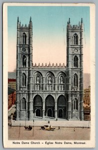 Postcard Montreal Quebec c1927 Notre Dame Church CDS Slogan Cancel