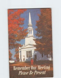 Postcard Remember Our Meeting Please Be Present, Bethany Reformed Church, IL