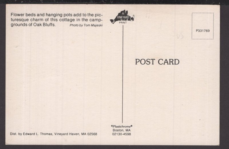 MASS Oak Bluffs Campground Houses Flower beds and Hanging Pots - ~ Chrome