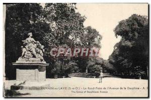 Postcard Old St Germain En Laye Le Rond Point I & # 39Avenue De La Dauphine