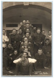 c1910s Military WWI Terezin Czech Republic  RPPC Photo Unposted Antique Postcard