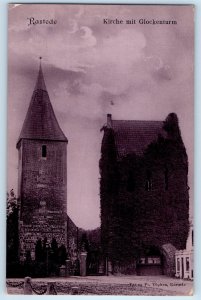 Lower Saxony Germany Postcard Rastede Church and Glockenturm 1907 Antique