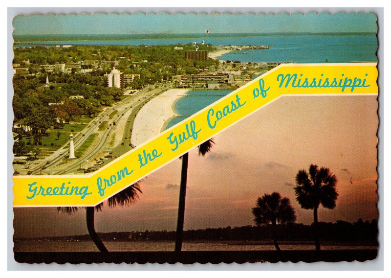 Postcard Greeting Gulf Coast Mississippi Continental View Card 