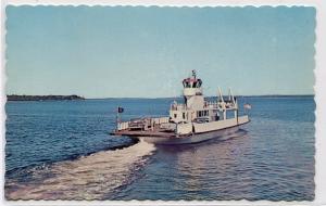 Car Ferry Boat Lincolnville Beach Penobscot Bay Maine postcard