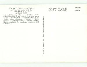 Unused Pre-1980 CONGRESSIONAL HOTEL Washington DC hr3646