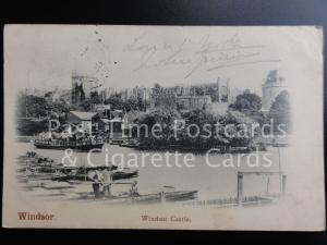 c1905 Berkshire: Windsor Castle showing Ferry Boat and Rowing Boat Hire