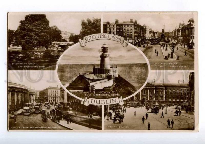 213892 IRELAND Greetings from DUBLIN LIGHTHOUSE photo postcard