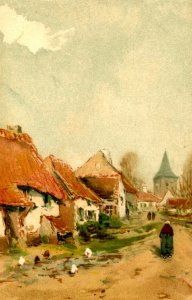 Painting - Walking Through Village