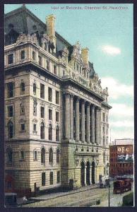 Hall of Records Chamber Street New York City unused c1910's