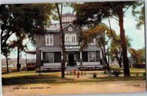 Postcard Ontario Gananoque Alma Villa ~1910 K66
