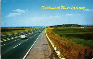 Hackensack River Crossing New Jersey Turnpike Old Cars Postcard VTG UNP Vintage 