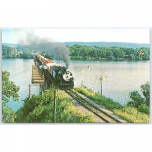 Postcard Circus Parade Limited Train Baraboo to Milwaukee Wisconsin