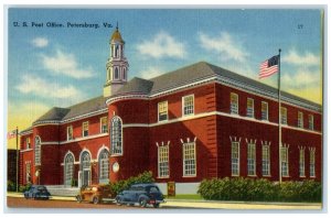 c1940 US Post Office Exterior Building Petersburg Virginia VA Vintage Postcard