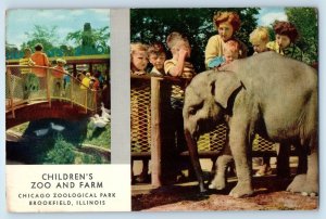 1957 Brookfield Illinois IL Postcard Children's Zoo Farm Chicago Zoological Park