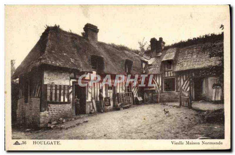 Old Postcard Old House Houlgate Normandy